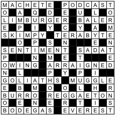 Answers to Anglo-American Crossword No. 107