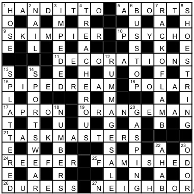 Answers to Anglo-American Crossword No. 108