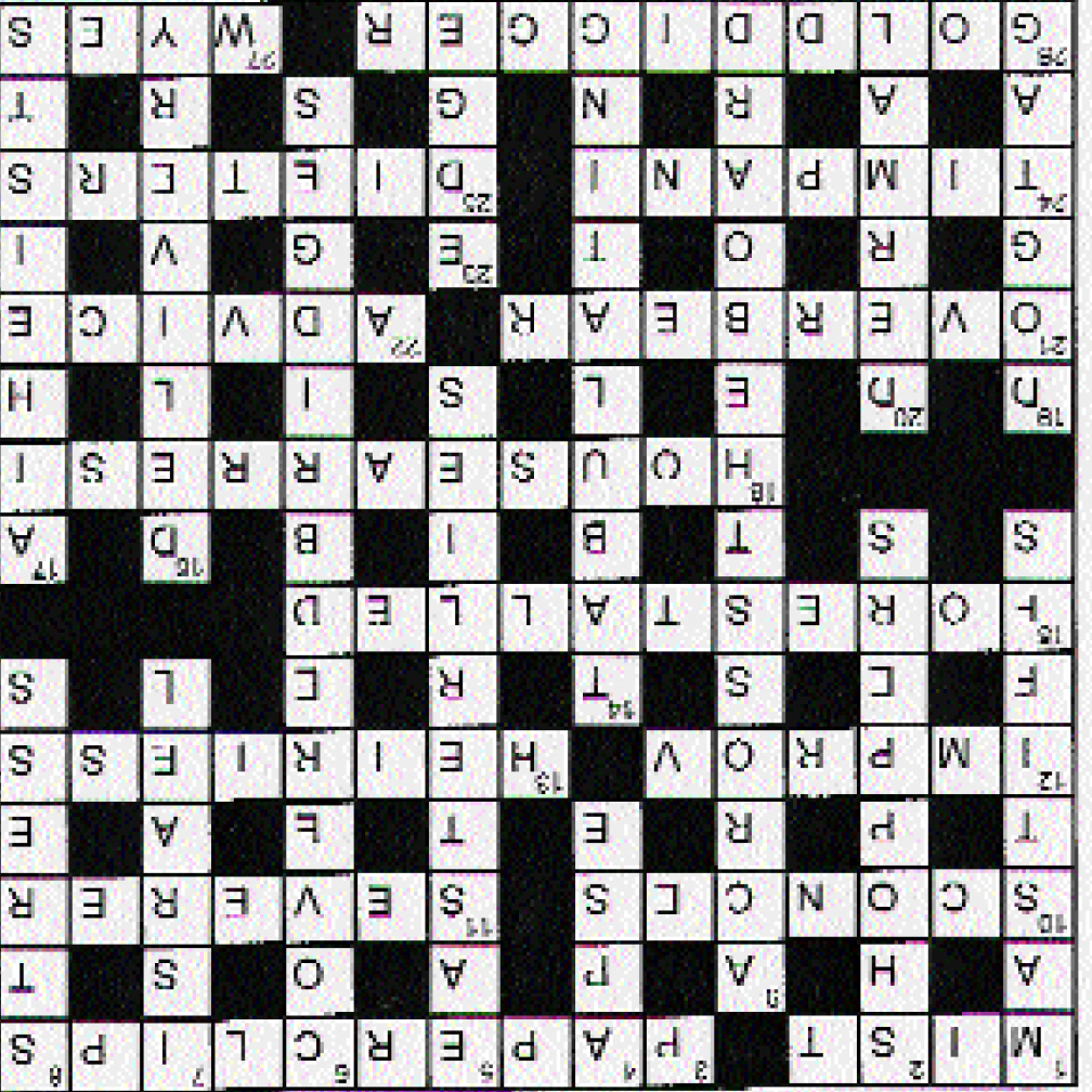 Cryptic Crossword No.92 Answers