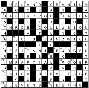 Answers to Anglo-American Crossword No. 102